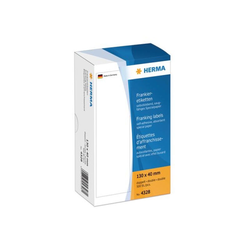 Frankeeretiket Herma 130x40 wit/pk 500