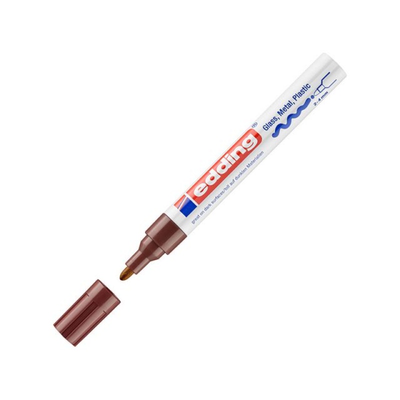 Lakmarker edding 750 2-4 mm bruin/ds 10