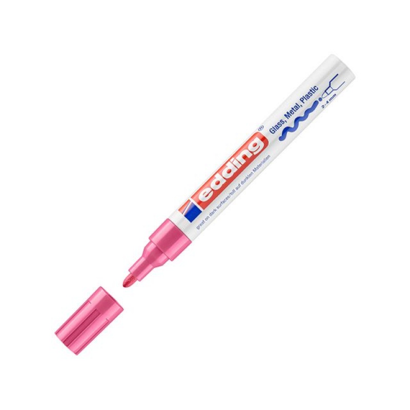 Lakmarker Edding 750 2-4mm roze/doos 10