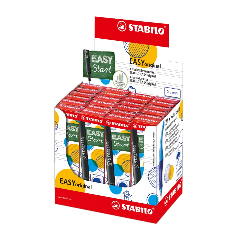Vulling Stabilo Easy 0,5mm bl/ds24x3