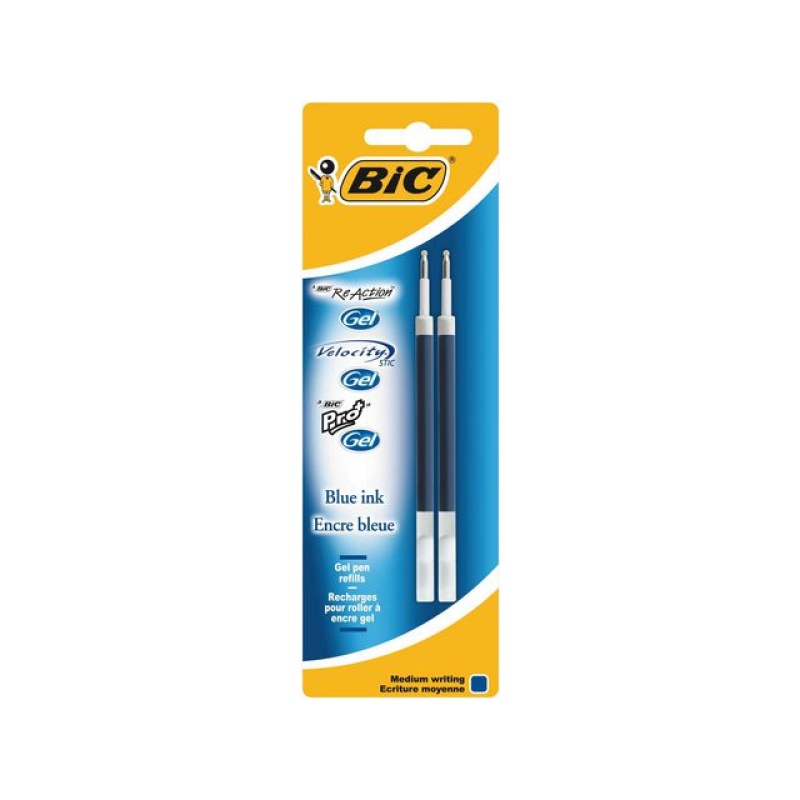 Vulling gelpen BIC 0,7mm blauw/ds 20x2