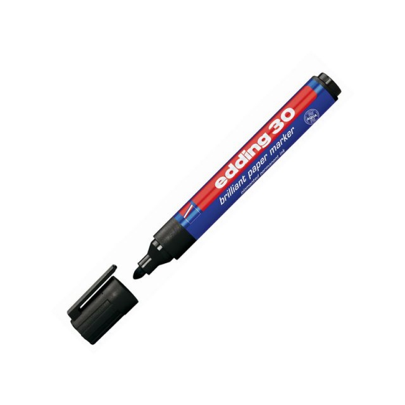 Permanent marker 30 1,5-3mm zwart/ds 10