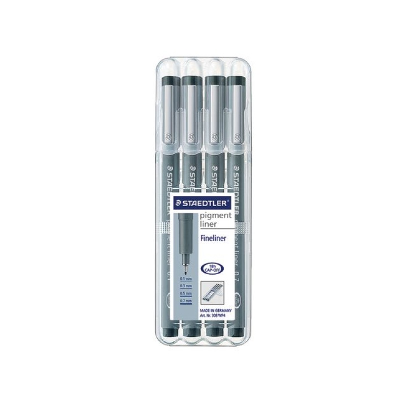 Fineliner Staedtler 308 pigm. ass/set 4