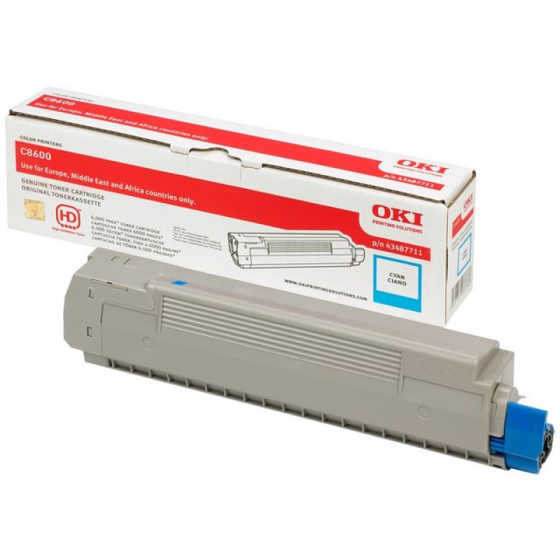 Toner Oki c8600/c8800 cyaan