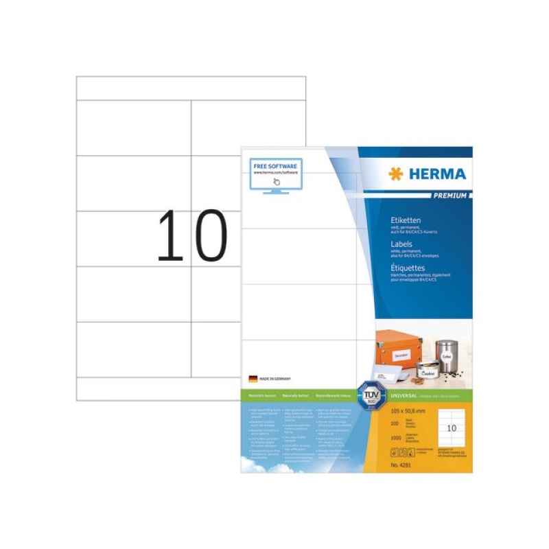 Etiket Herma ILC 105x51 prem wit/pk 1000
