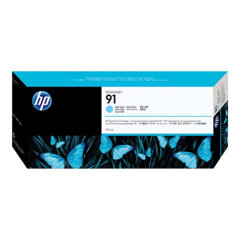 Inkjet HP C9470A Nr. 91 775ml licht cyan