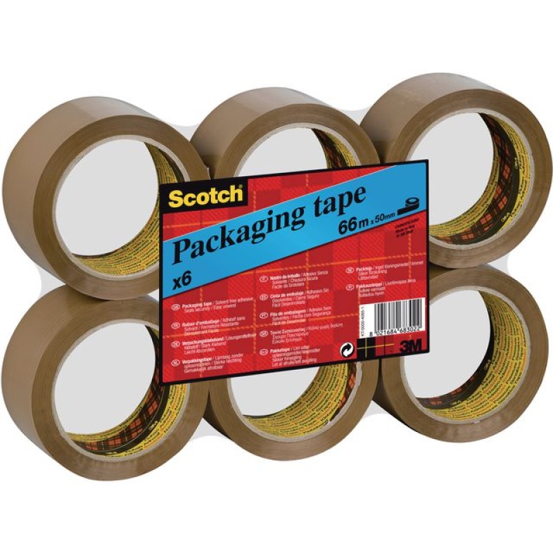 Verpakkingstape Scotch371 50mmx66m br/p6