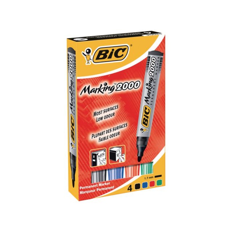 Permanent marker BIC 2000 assorti/etui 4