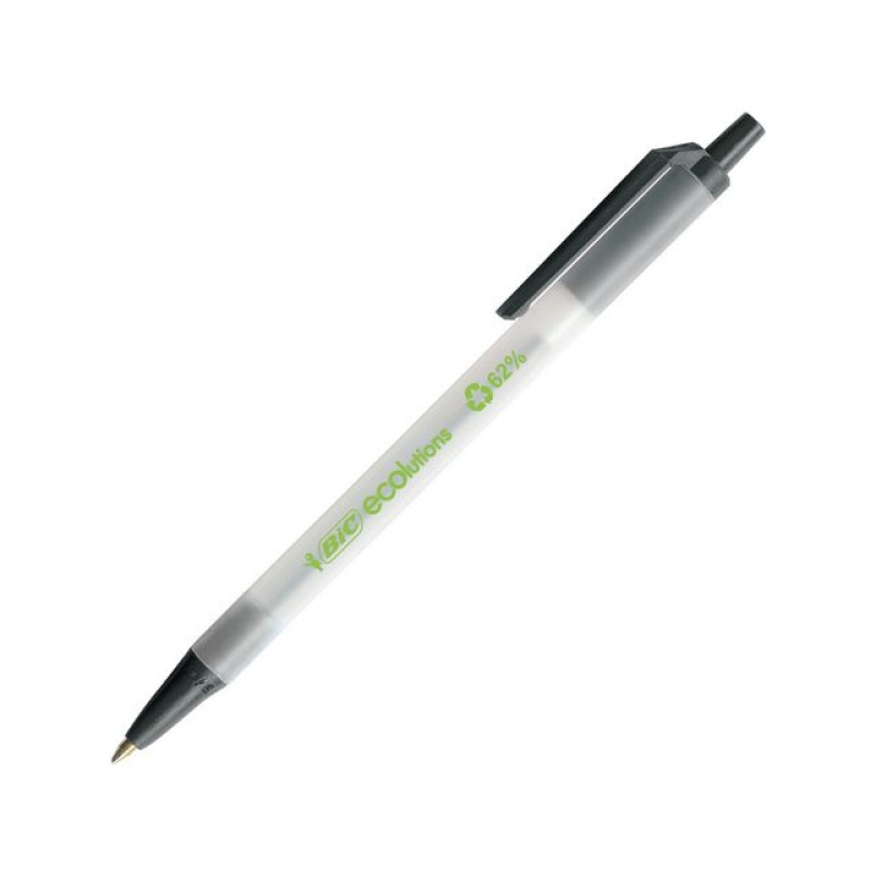 Balpen BIC ECOLUTION Clic M zwart/ds 50