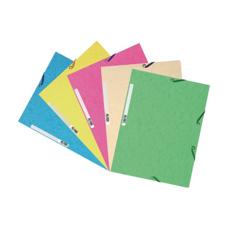 Elastomap Exacompta 3-fl A4 400g ass/p10