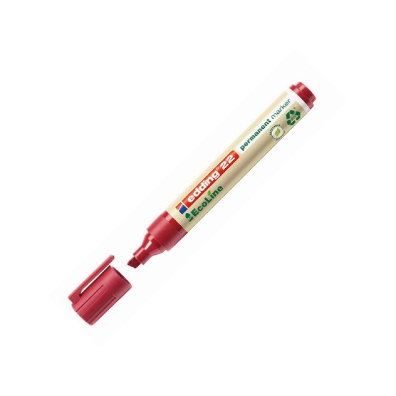 Permanent marker edding 22 eco rood/ds10
