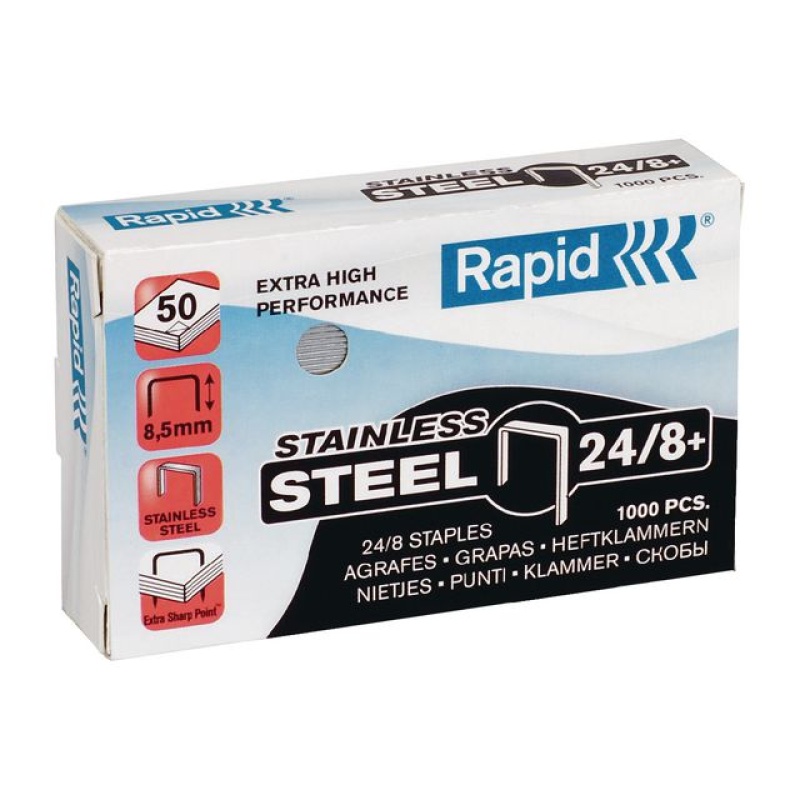 Nieten Rapid 24/8 rvs/doos 1000