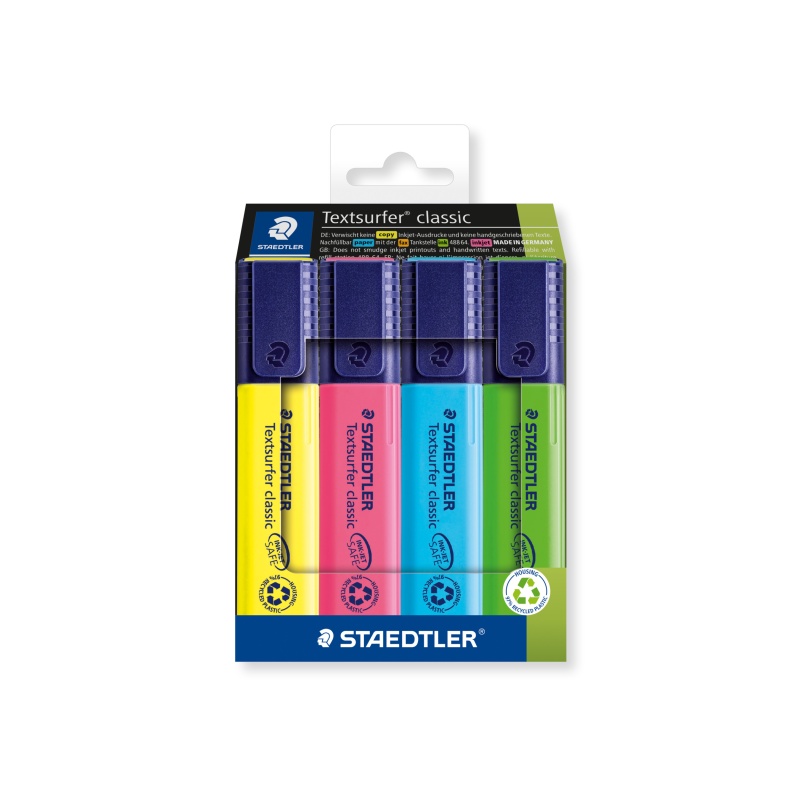 Tekstmarker Textsurfer 364 assorti/pk 4
