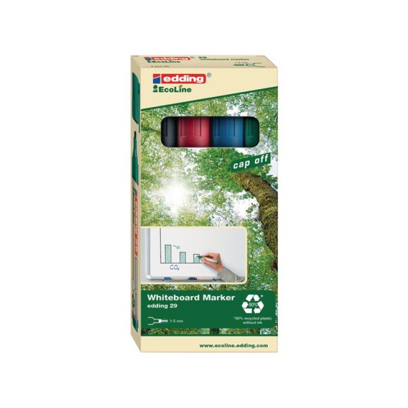 Whiteboard marker edding 29 eco ass/set4