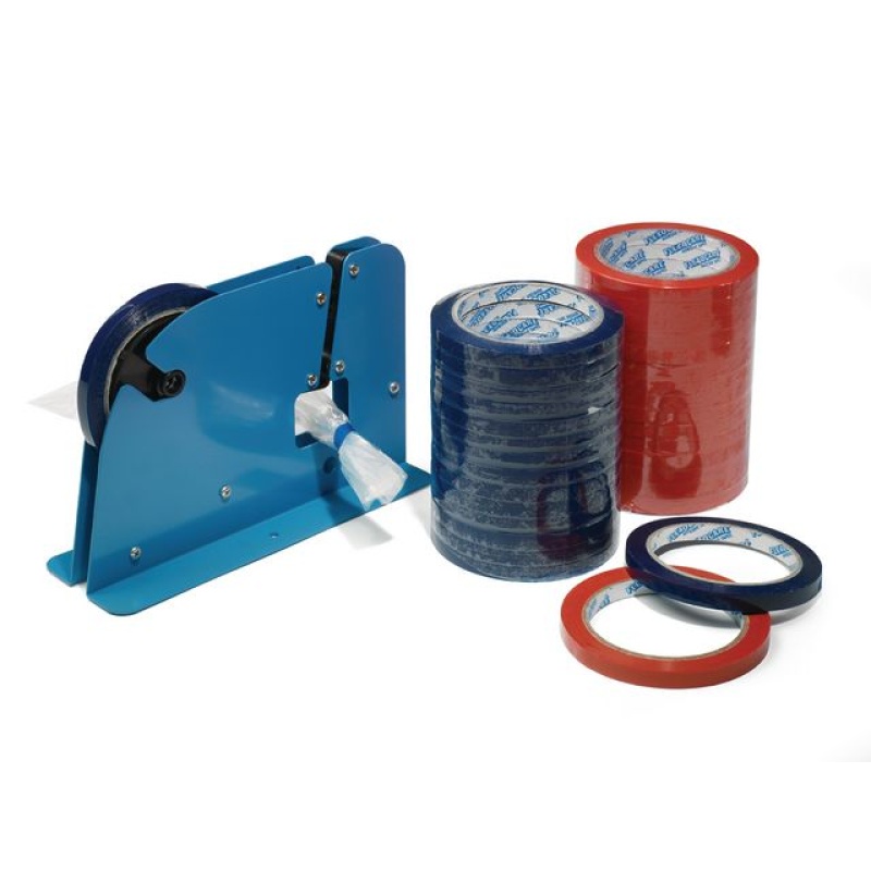 Zakkensluitdispenser voor tape 9-12mm