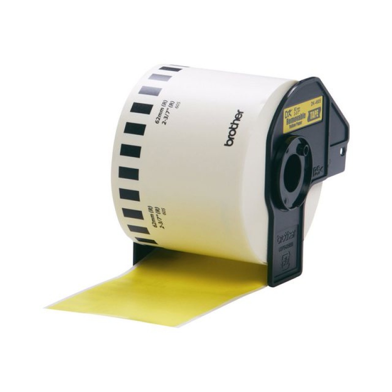 Tape Brother 62mm therm. removable geel