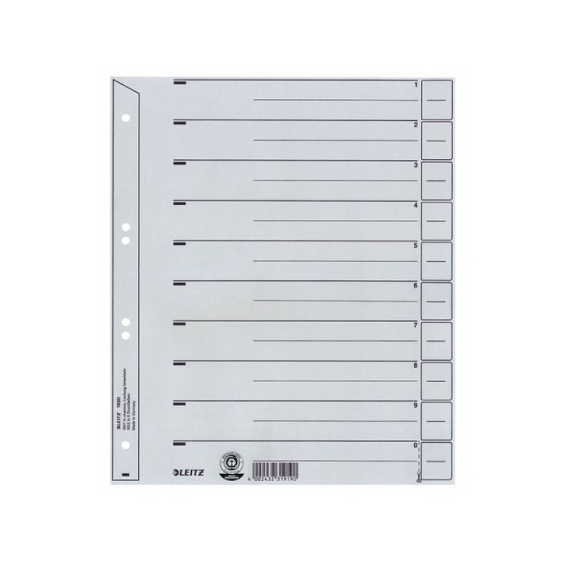 Tabblad staffel Leitz A4 4R grijs/pk 100