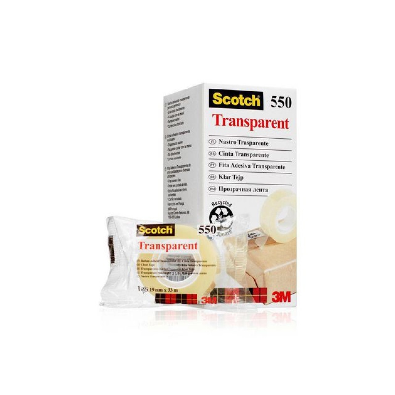 Plakband Scotch 550 19mmx33m tr/pk8