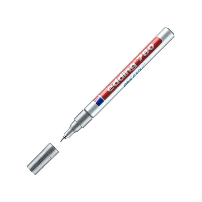 Lakmarker edding 780 0,8 mm zilver/pak10