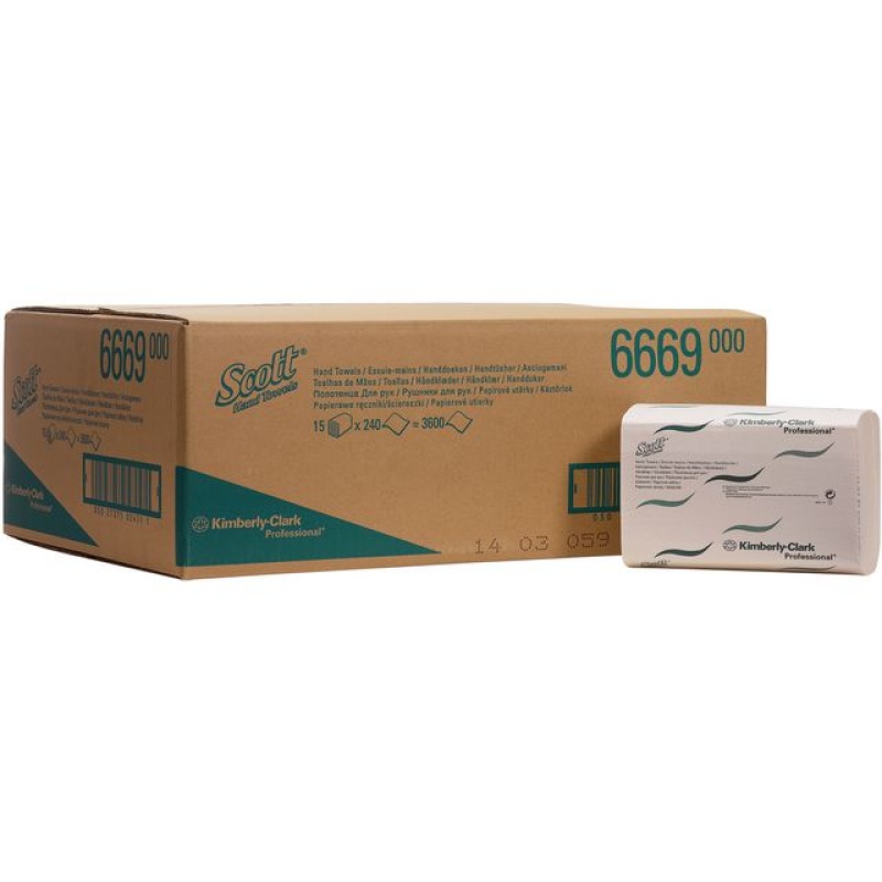 Handdoek Scott 1L 20x31,8cm wit/15x240