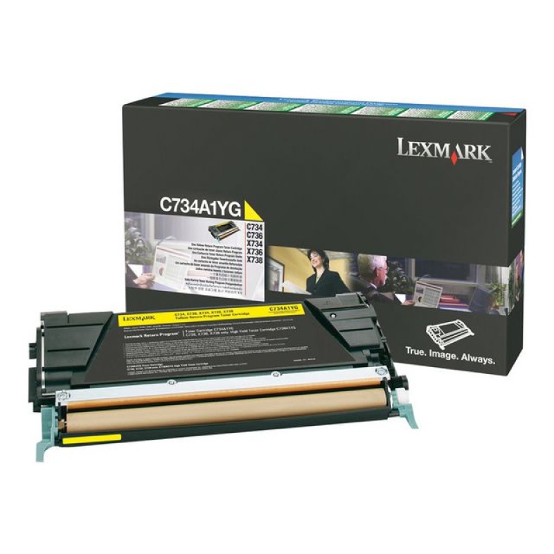 Toner Lexmark C734 Ret C734A1YG 6K geel