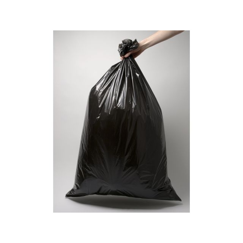 Afvalzak 45x50cm Ldpe T25 zw tr/ds40rx25