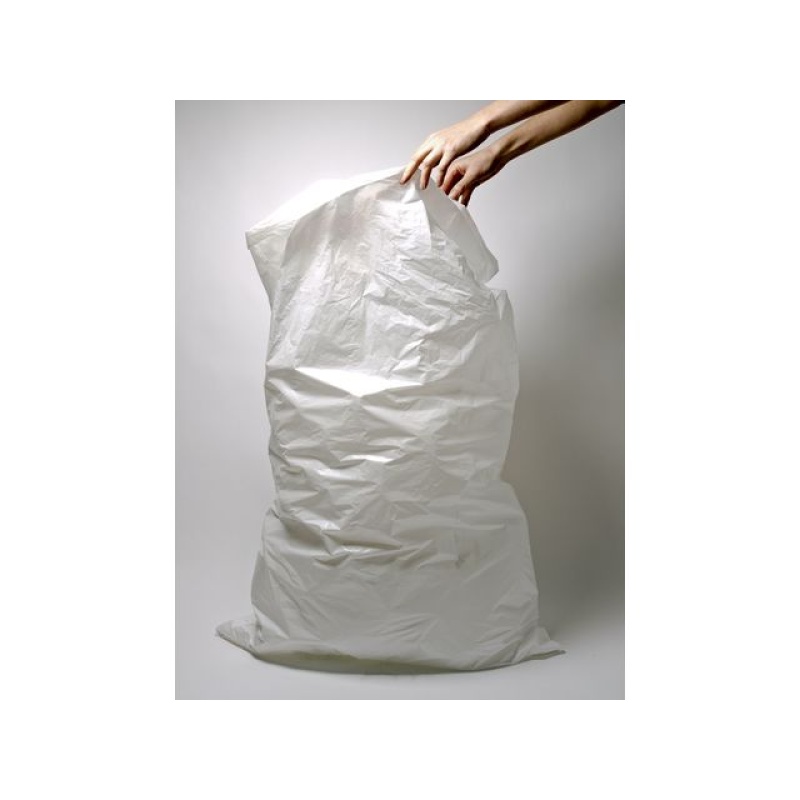 Afvalzak 28/8x46cm ldpe 30mu wit/20rlx50