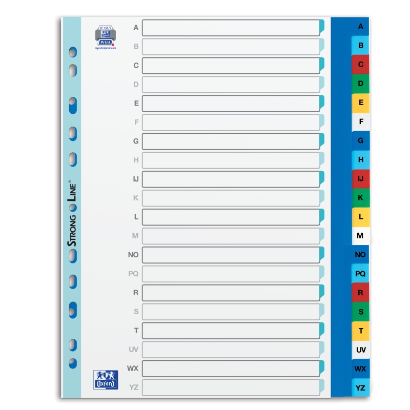 Tabblad Oxford A4XL 11R PP A-Z/st20