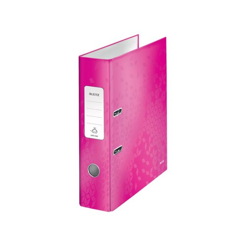 Ordner Leitz WOW 80mm A4 karton roze