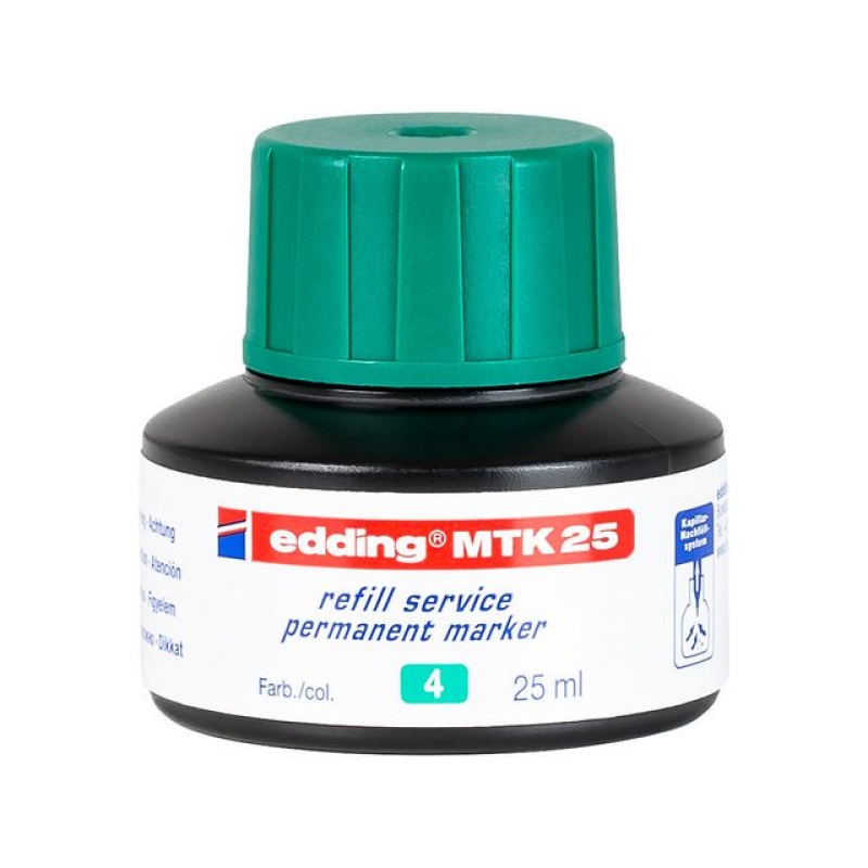 Inkt edding permanent MTK 25 groen/ 25ml