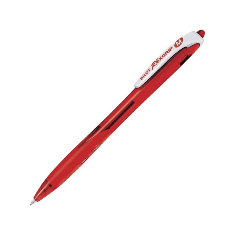 Balpen Pilot BeGreen RexGrip M rood/pk10