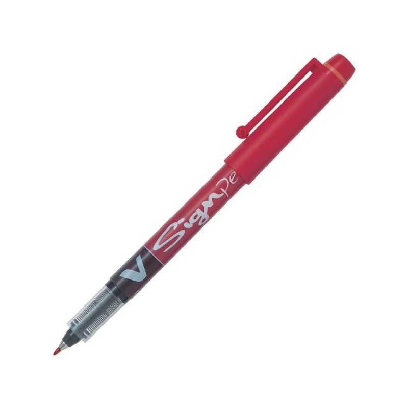 Fineliner Pilot V-signpen 0,6 mm rd/pk12