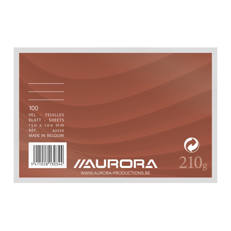 Systeemkaart Aurora 100x150 lijn wit/100