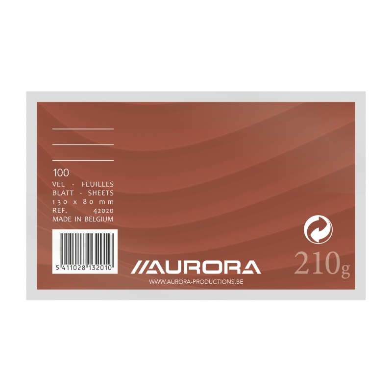 Systeemkaart Aurora 80x130 lijn wit/p100