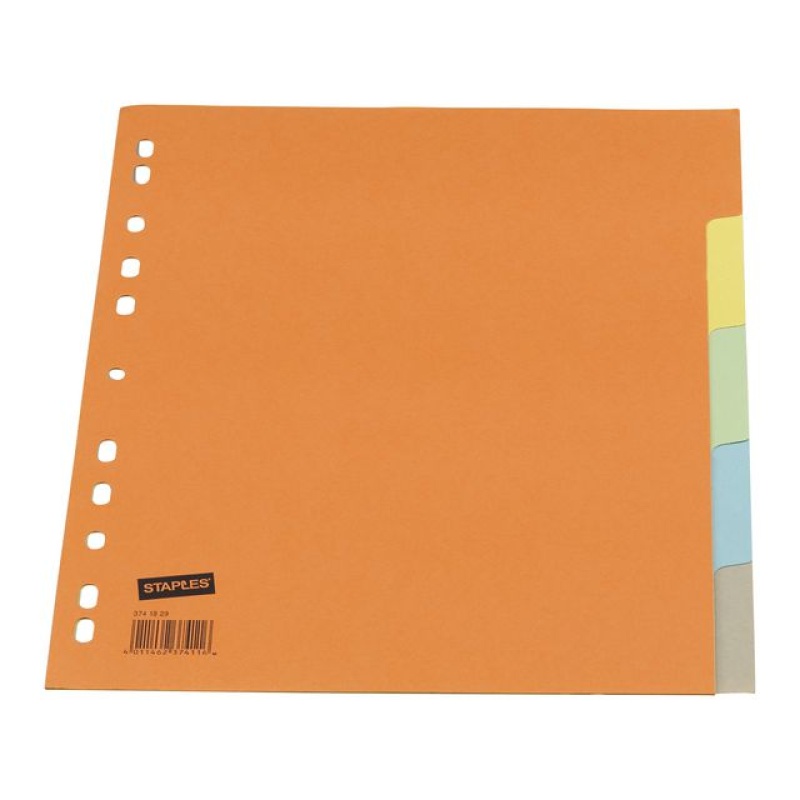 Tabblad SPLS A4 11R karton 5-kleur/set 5