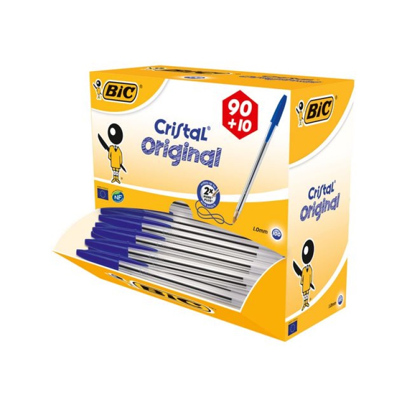 Balpen BIC Cristal M blauw/doos 100