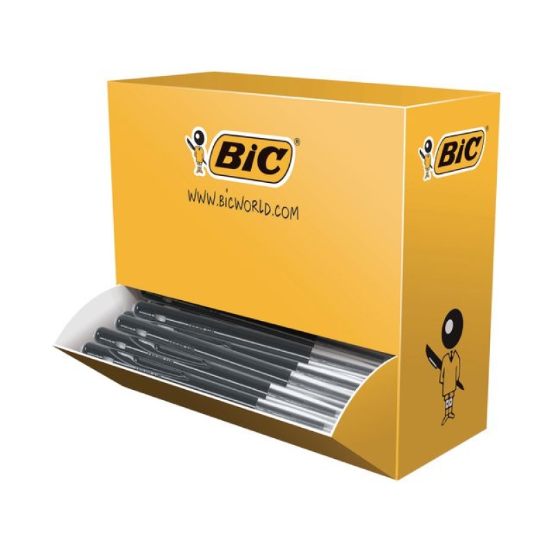 Balpen BIC M10 M zwart/doos 100