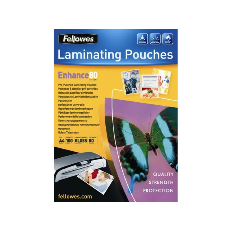 Lamineerhoes Fellowes A4 80mc Pons/Pk100