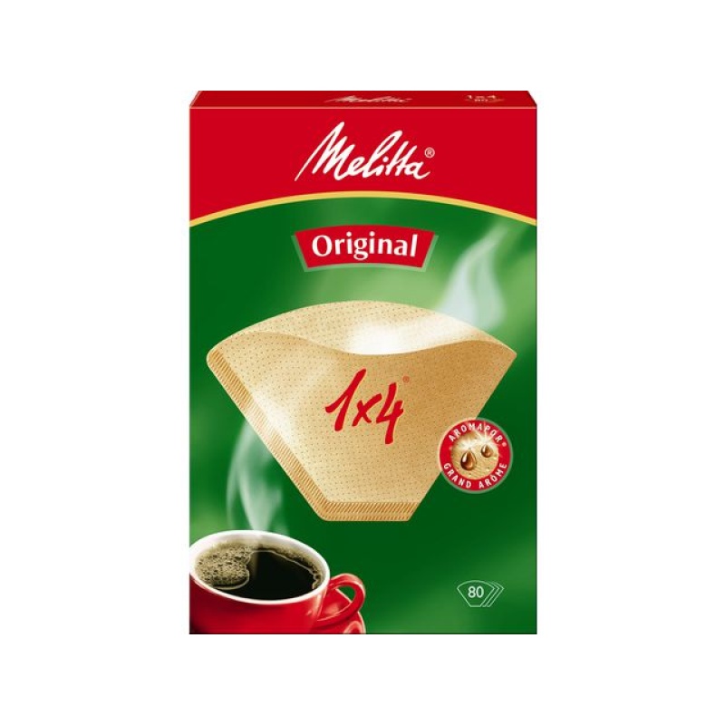 Koffiefilter Melitta 1x4 natuur/ds 80st