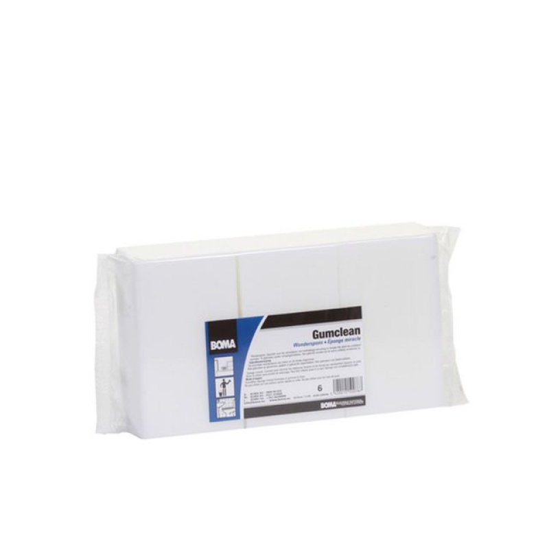 Wonderspons gumclean 11x6x3 cm wit/pk 6