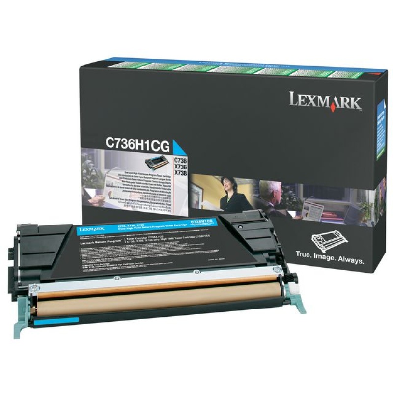 Toner Lexmark C736/X736/738 10K cyaan