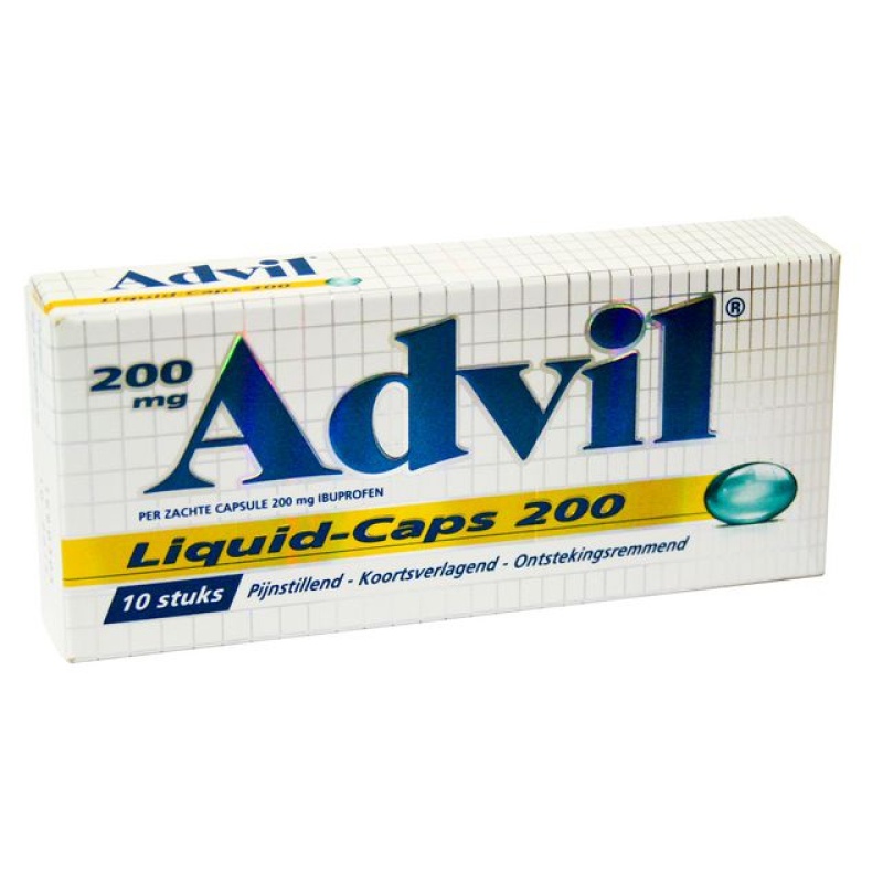 Ibuprofen Advil liquid caps 200mg pk/10