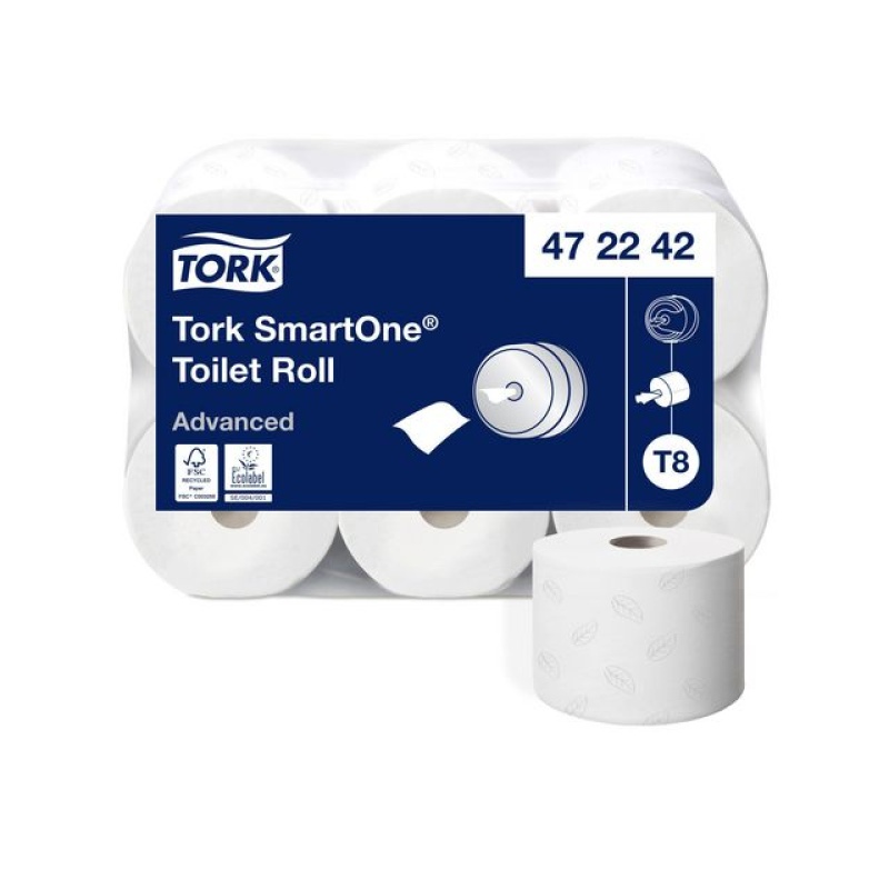 Toiletpapier Tork T8 Smartone 2L 1150v/6