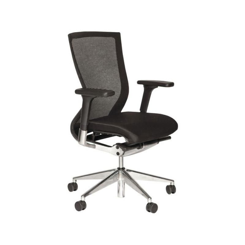 Vergaderstoel 105 szwa rug zwa/mesh chr