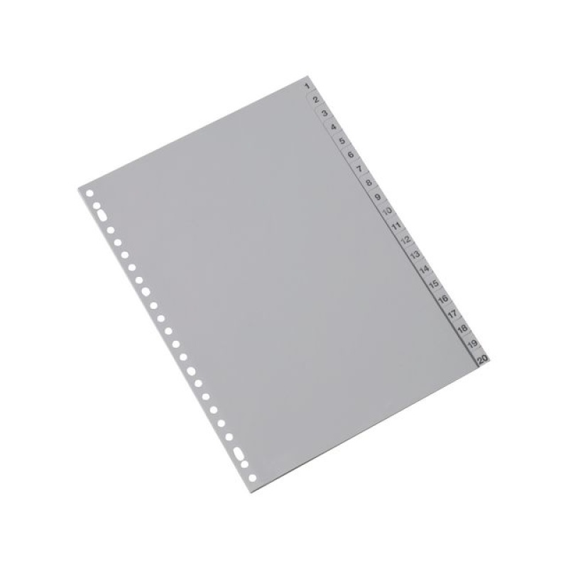 Tabblad SPLS A4 23R PP 1-20 grijs/set 20