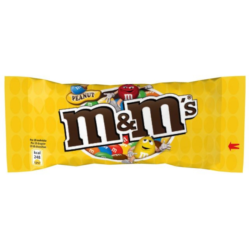 Chocoladesnack M+M 45g pinda/pak 24