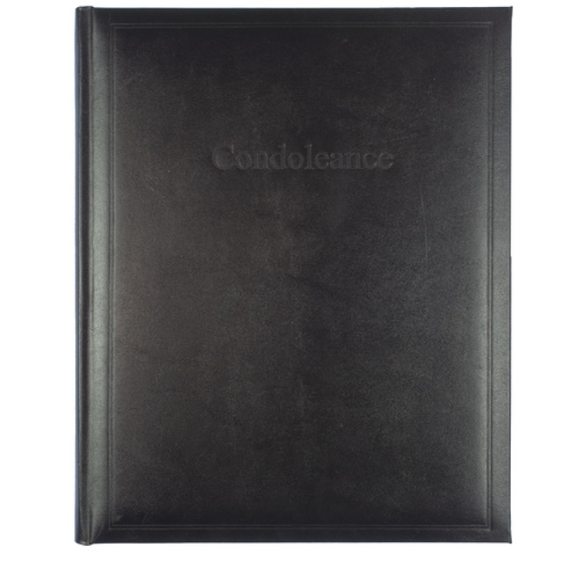 Condoleanceboek Kangaro 26x21cm zwart