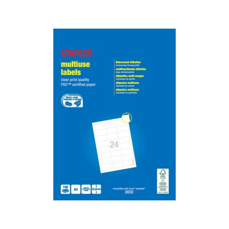 Etiket SPLS ILC 65x34 wit/ds 2400