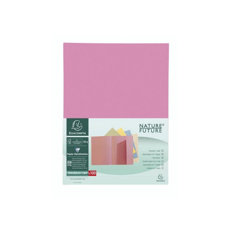 Vouwmap A4 NF Jura 160g 1-flap rz/pk100