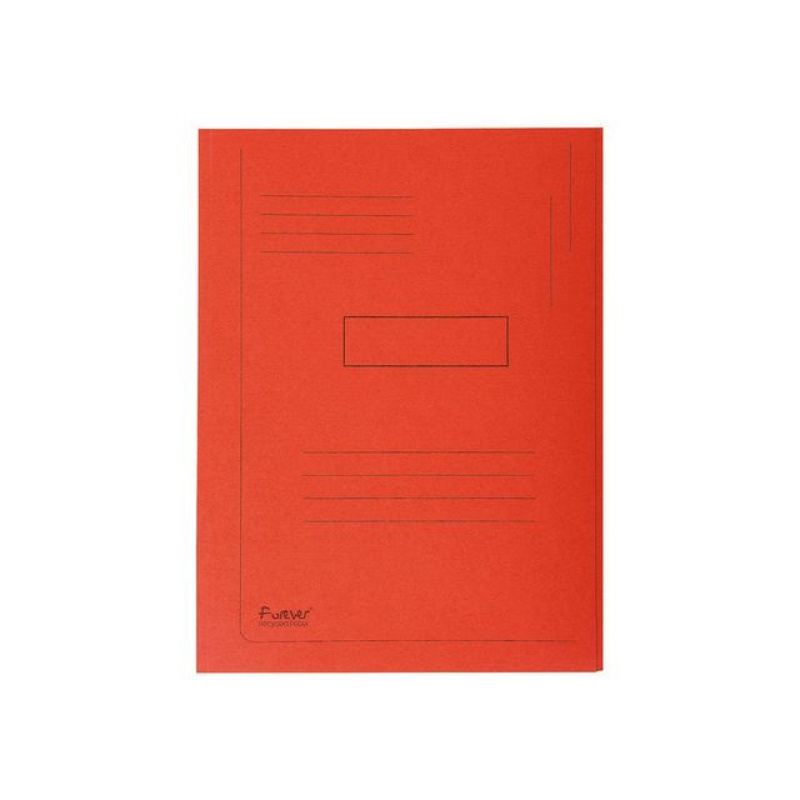 Vouwmap A4 Forever 280g 2-flap rood/pk50
